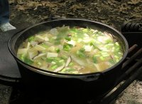 miso soup with pork and vegetables
